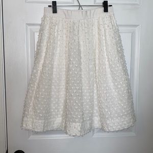 J. Crew Factory textured white skirt